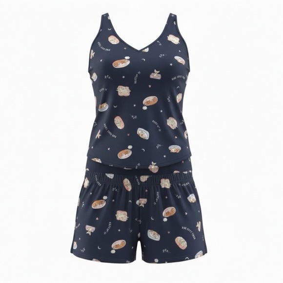 Joyspun Other - Women's Navy Printed Sleepwear Set